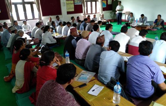 कार्यशालामा  मा उपस्तित विभिन्न बिषयगत साखा का प्रतिनिधि हरु 