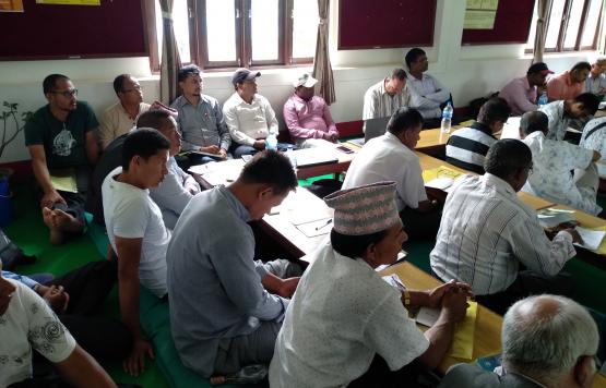 कार्यशालामा  मा उपस्तित विभिन्न बिषयगत साखा का प्रतिनिधि हरु 